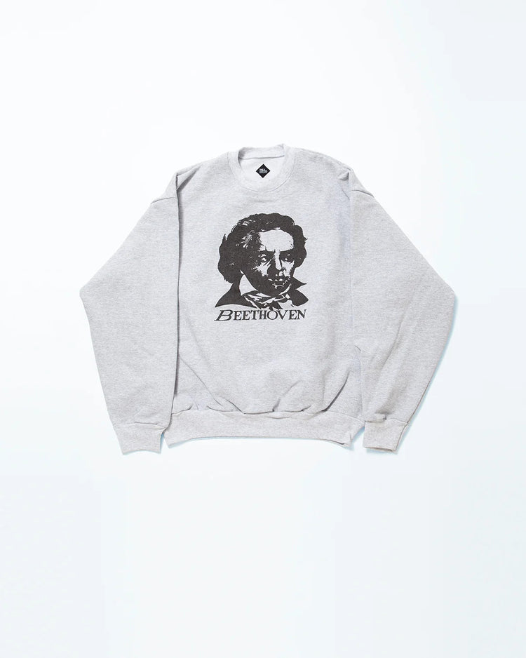 THE CORONA UTILITY  CC006 - PRINT SWEATSHIRT "BEETHOVEN" / Ash Grey CC006-26-01-M