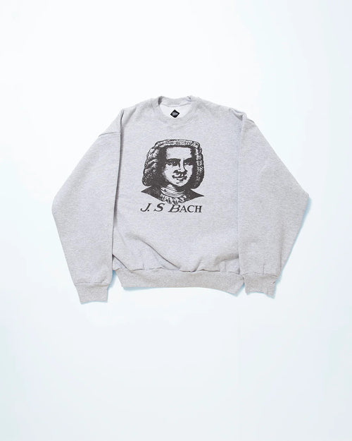 THE CORONA UTILITY  CC007 - PRINT SWEATSHIRT "J.S BACH" / Ash Grey CC007-26-01-M