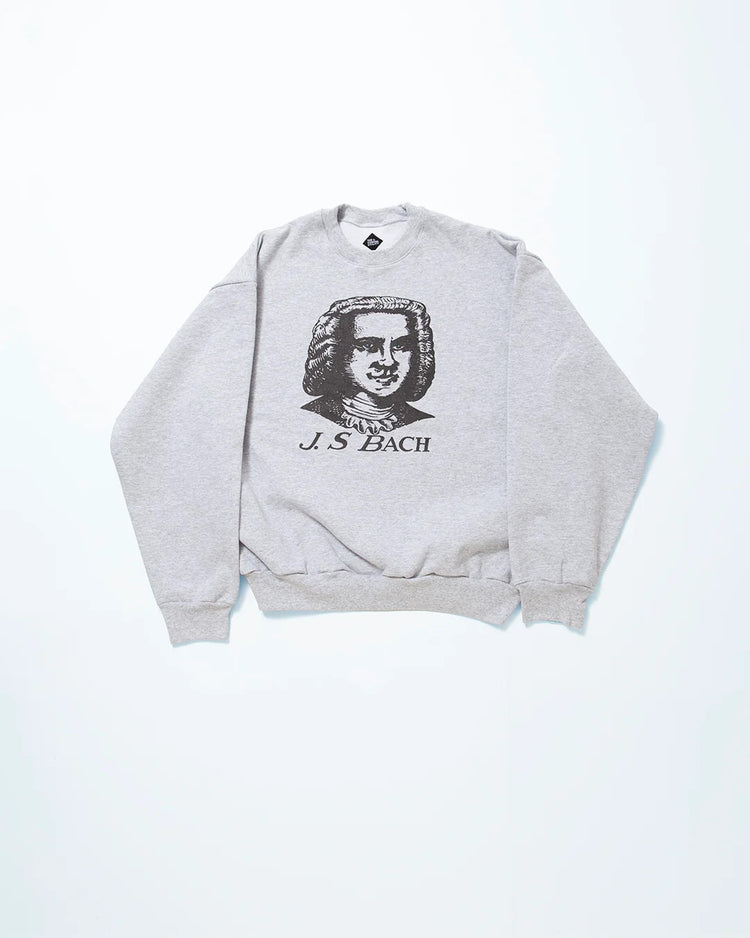 THE CORONA UTILITY  CC007 - PRINT SWEATSHIRT "J.S BACH" / Ash Grey CC007-26-01-M