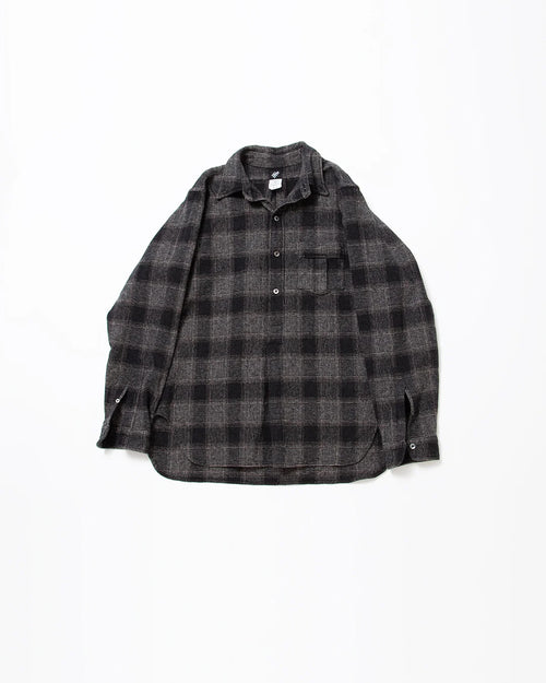 THE CORONA UTILITY  CS005 - W.C.W SHIRT PULLOVER / Black × White CS005-26-05-M
