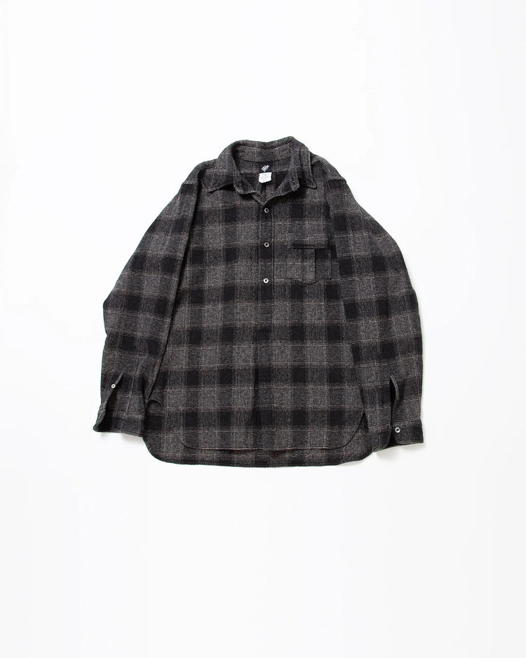 THE CORONA UTILITY  CS005 - W.C.W SHIRT PULLOVER / Black × White CS005-26-05-M