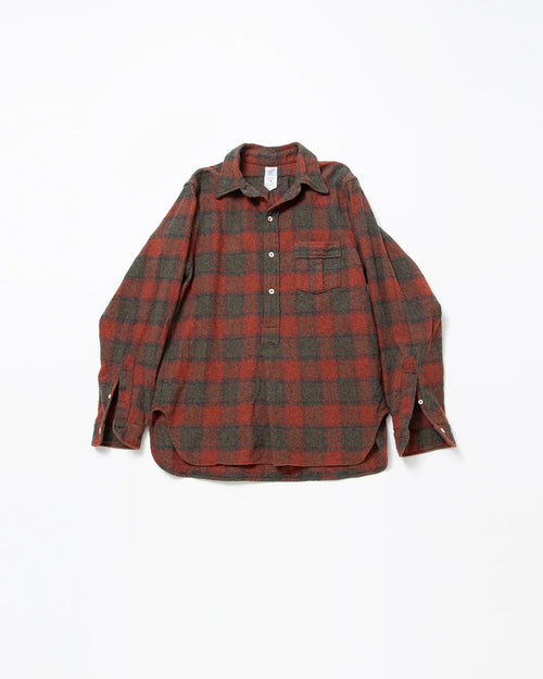 THE CORONA UTILITY  CS005 - W.C.W SHIRT PULLOVER / Red × Green CS005-26-06-M