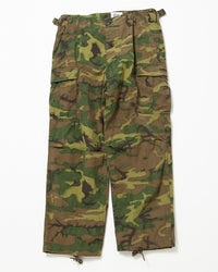 FATIGUE SLACKS  FP006 - JUNGLE SLACKS / ERDL "GREEN in COUNTRY" w/ Bio-wash FP006-26-07