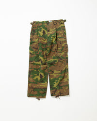 FATIGUE SLACKS  FP006 - JUNGLE SLACKS / ERDL "GREEN in COUNTRY" w/ Bio-wash FP006-26-07