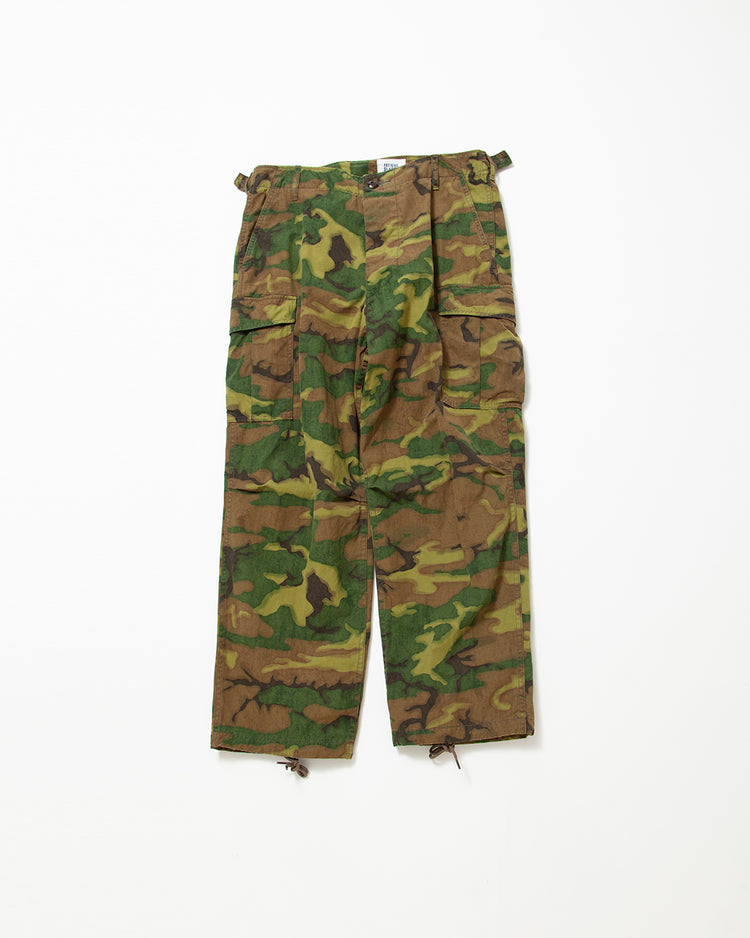 FATIGUE SLACKS  FP006 - JUNGLE SLACKS / ERDL "GREEN in COUNTRY" w/ Bio-wash FP006-26-07