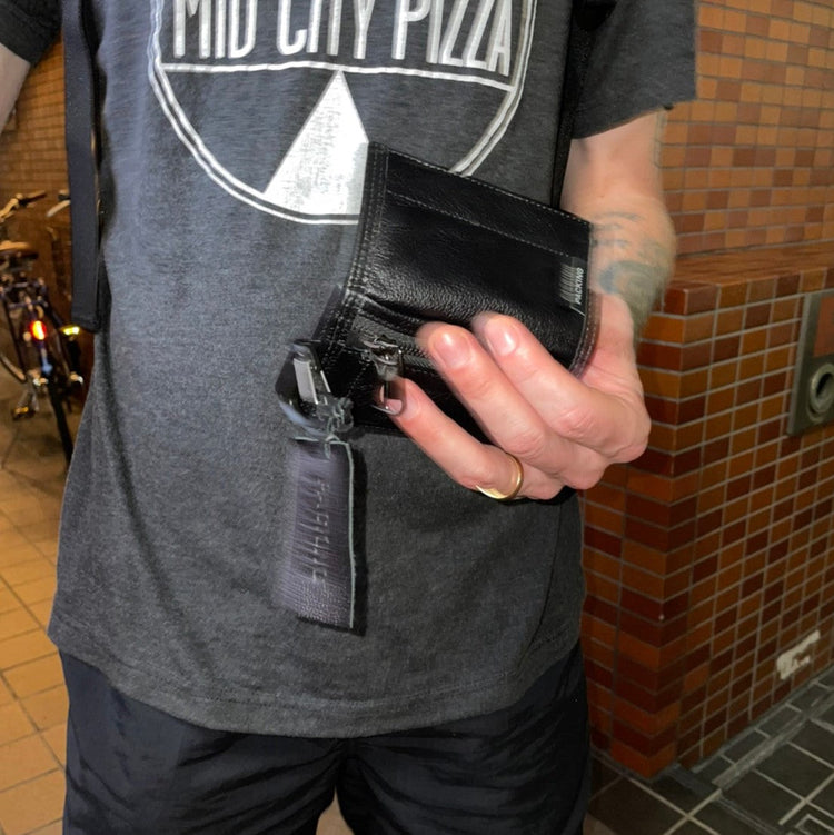 PACKING/ LEATHER COMPACT WALLET BROWN