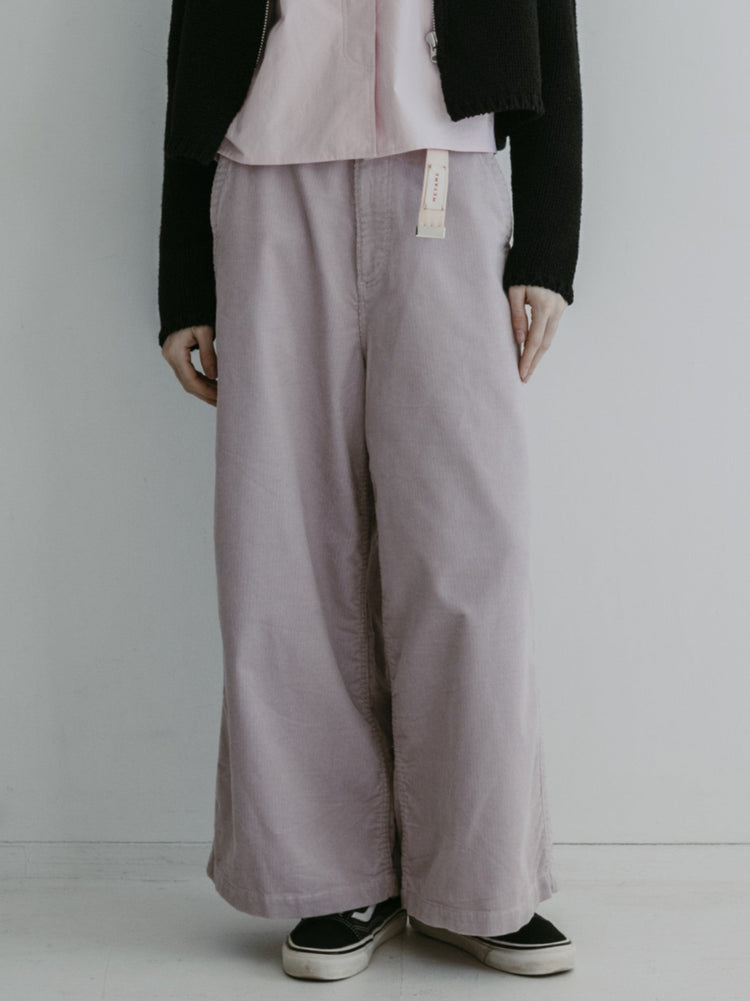 MEYAME / CORDUROY SIDE LINE WIDE PANTS PINK