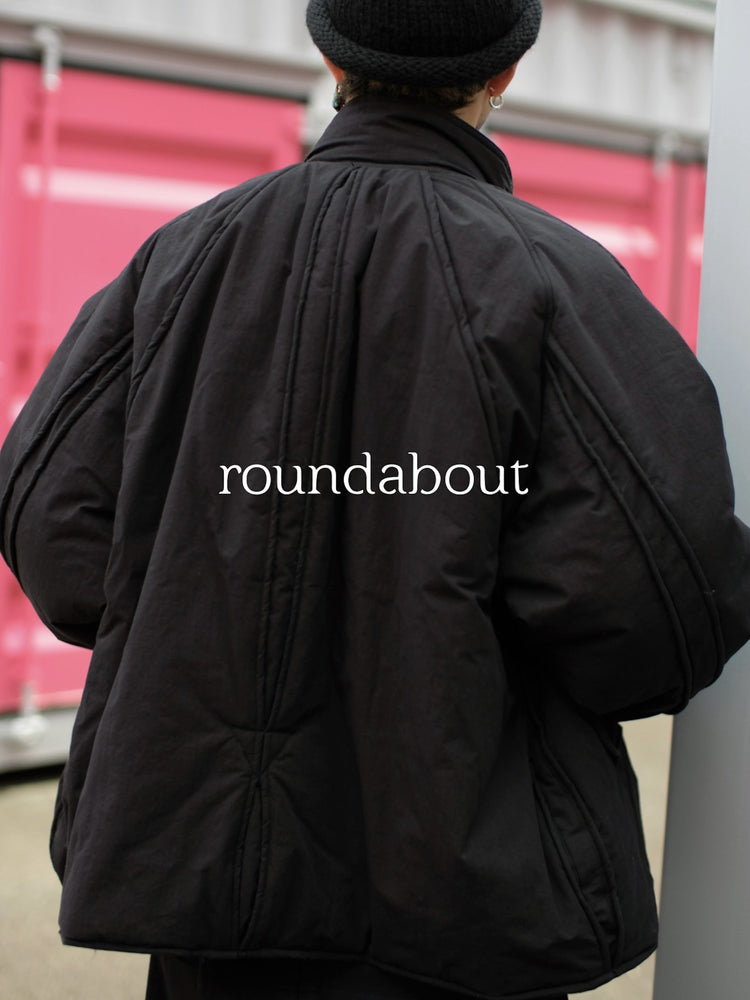 roundabout   Stand Collar Padded Blouson