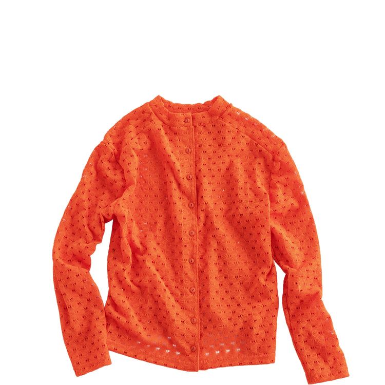 MEYAME / FRONT &amp; BACK LACE PULLOVER ORANGE
