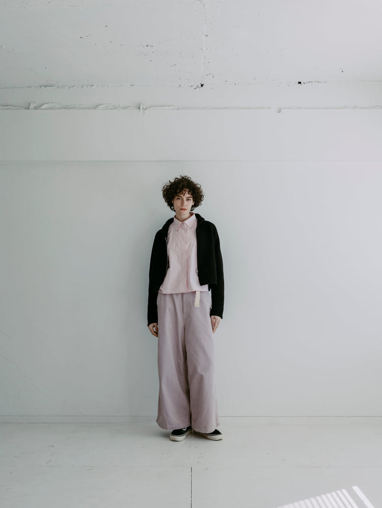 MEYAME / CORDUROY SIDE LINE WIDE PANTS PINK