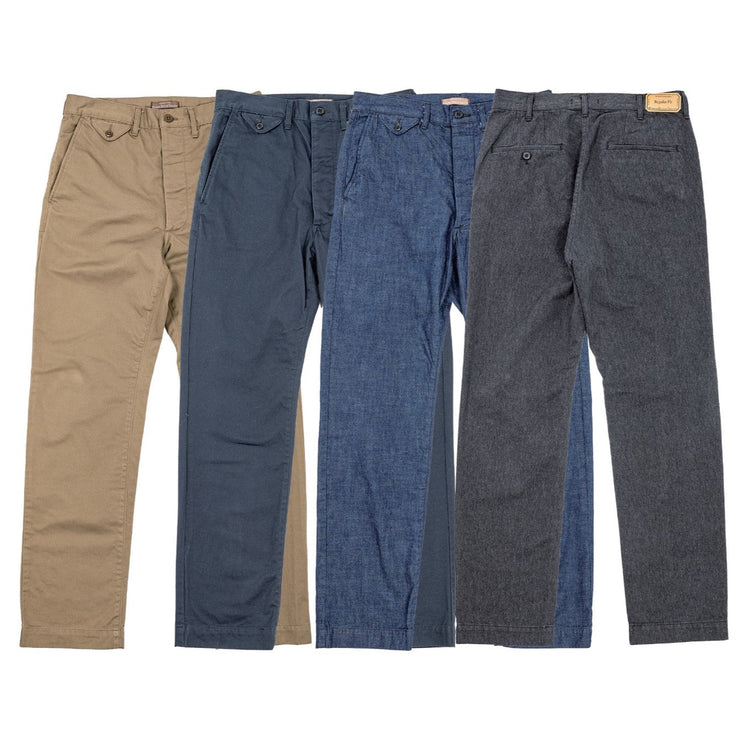 WORKERS Officer Trousers Regular Fit 8oz GR Back Denim