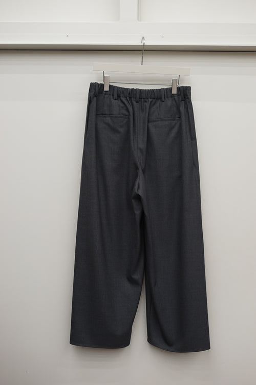 nonnotte Draping Crotch Box Pleats One-Tuck Trousers N-26A-020 CHARCOAL TOP