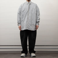 BURLAP OUTFITTER/ L/S BBSHIRT STRIPE WHT/CHARCOAL