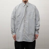 BURLAP OUTFITTER/ L/S BBSHIRT STRIPE WHT/CHARCOAL