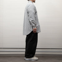BURLAP OUTFITTER/ L/S BBSHIRT STRIPE WHT/CHARCOAL