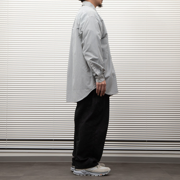 BURLAP OUTFITTER/ L/S BBSHIRT STRIPE WHT/CHARCOAL