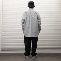 BURLAP OUTFITTER/ L/S BBSHIRT STRIPE WHT/CHARCOAL
