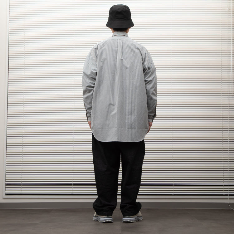 BURLAP OUTFITTER/ L/S BBSHIRT STRIPE WHT/CHARCOAL