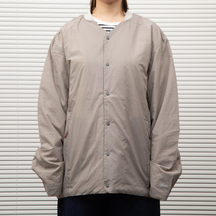 NANGA /NO COLLAR SOFT DOWN CARDIGAN/ノーカラーソフトダウンカーディガン BEIGE