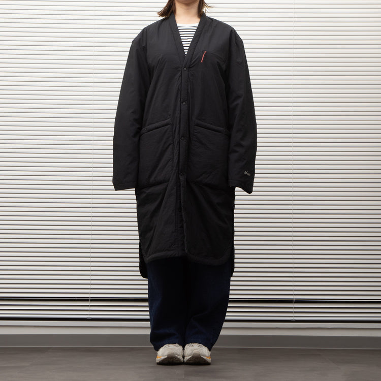 NANGA /NO COLLAR SOFT DOWN COAT(UNISEX)/ノーカラーソフトダウンコート BLACK