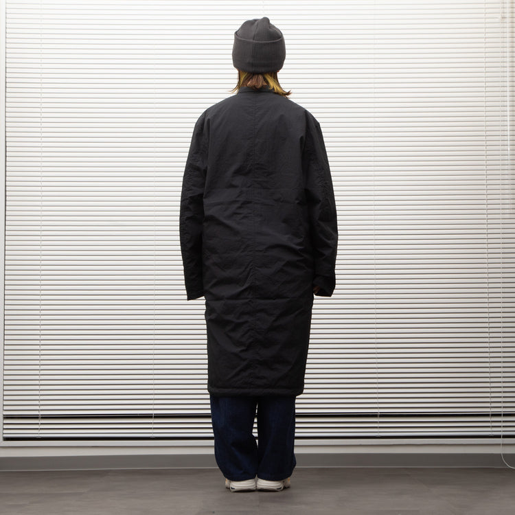 NANGA /NO COLLAR SOFT DOWN COAT(UNISEX)/ノーカラーソフトダウンコート BLACK