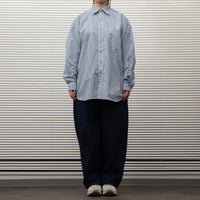 BURLAP OUTFITTER/  L/S B.B.SHIRT STRIPE WHITE/BLUE
