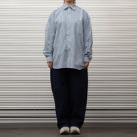 BURLAP OUTFITTER/  L/S B.B.SHIRT STRIPE WHITE/BLUE