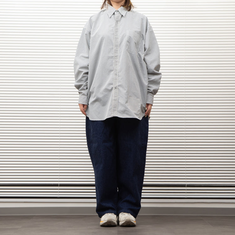 BURLAP OUTFITTER/ L/S BBSHIRT STRIPE WHT/CHARCOAL