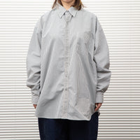 BURLAP OUTFITTER/ L/S BBSHIRT STRIPE WHT/CHARCOAL