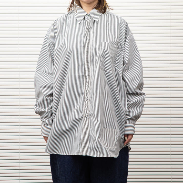 BURLAP OUTFITTER/ L/S BBSHIRT STRIPE WHT/CHARCOAL