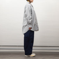 BURLAP OUTFITTER/ L/S BBSHIRT STRIPE WHT/CHARCOAL