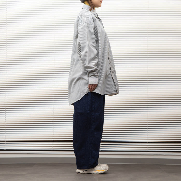 BURLAP OUTFITTER/ L/S BBSHIRT STRIPE WHT/CHARCOAL
