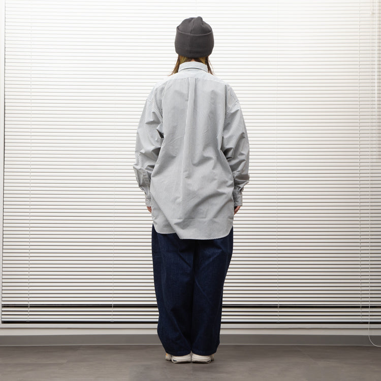 BURLAP OUTFITTER/ L/S BBSHIRT STRIPE WHT/CHARCOAL