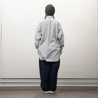 BURLAP OUTFITTER/ L/S BBSHIRT STRIPE WHT/CHARCOAL