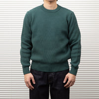 Yonetomi  / MERCERIZED COTTON RIB KNIT P/O GREEN