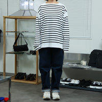 MONT KEMMEL/  パネルボーダーロングスリーブバスクTシャツ