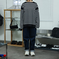 MONT KEMMEL/  パネルボーダーロングスリーブバスクTシャツ