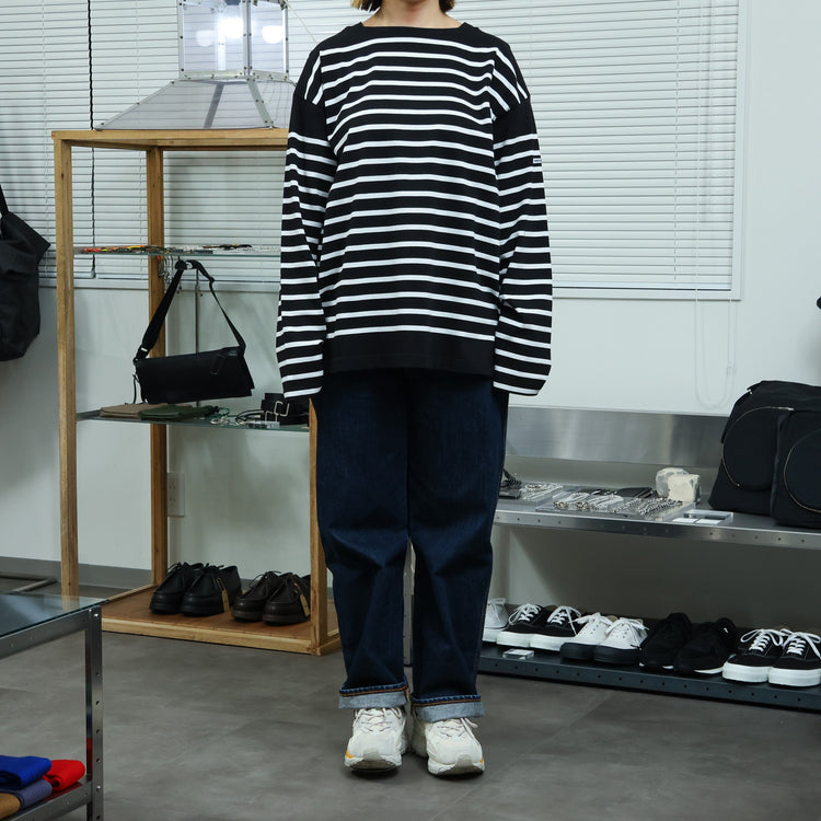 MONT KEMMEL/  パネルボーダーロングスリーブバスクTシャツ