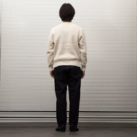 Yonetomi  / MERCERIZED COTTON RIB KNIT P/O ECRU