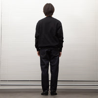 Yonetomi / WAVE COTTON KNIT P/O SOLID BLACK