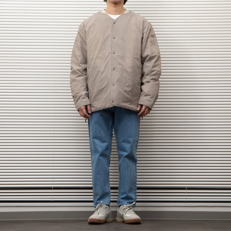 NANGA /NO COLLAR SOFT DOWN CARDIGAN/ノーカラーソフトダウンカーディガン BEIGE
