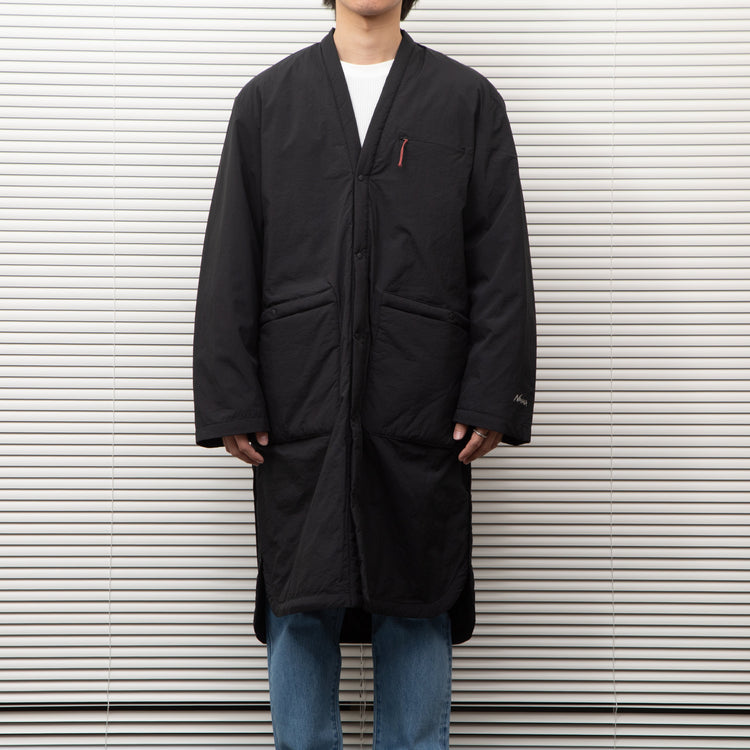 NANGA /NO COLLAR SOFT DOWN COAT(UNISEX)/ノーカラーソフトダウンコート BLACK