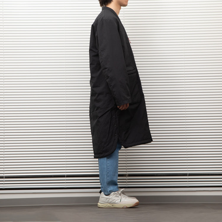 NANGA /NO COLLAR SOFT DOWN COAT(UNISEX)/ノーカラーソフトダウンコート BLACK