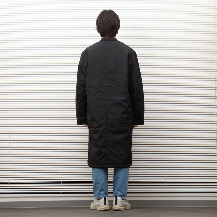 NANGA /NO COLLAR SOFT DOWN COAT(UNISEX)/ノーカラーソフトダウンコート BLACK