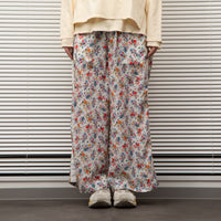 MEYAME  SIDE LINE WIDE PANTS  (FLOWER)  WHITE