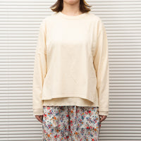 MEYAME  SIDE LINE WIDE PANTS  (FLOWER)  WHITE