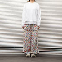 MEYAME / SIDE LINE WIDE PANTS  (FLOWER)