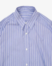 Sillage / wide shirt high count white stripe 