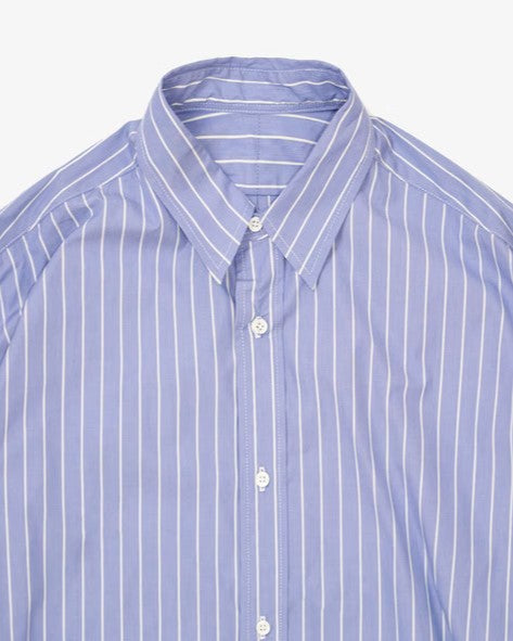 Sillage / wide shirt high count white stripe 