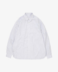 Sillage / wide shirt high count blue stripe